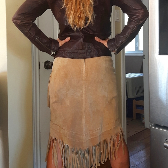 Genuine Suede Skirt - Picture 3 of 4